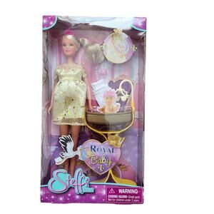Pregnant Doll With Baby and Cradle Steffi Fashion Doll
